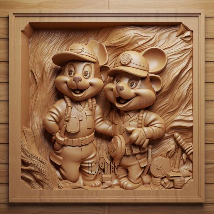 Chip n Dale Rescue Rangers series 3 stl model for CNC